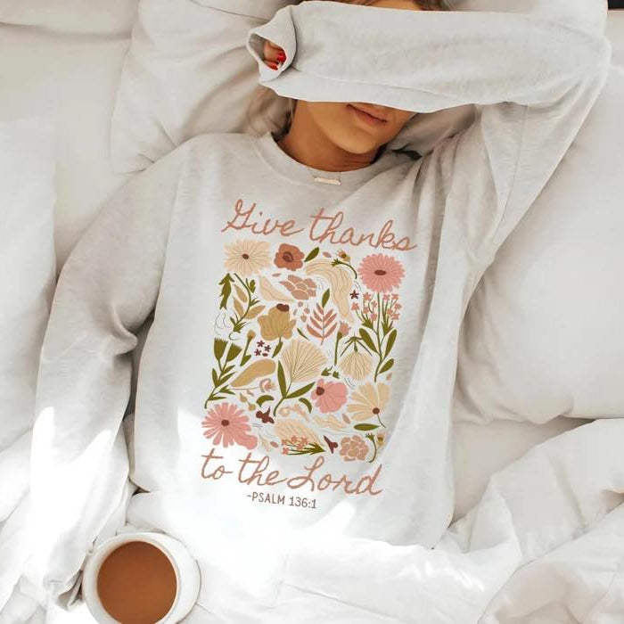 Give Thanks to the Lord Faith Crewneck Sweatshirt