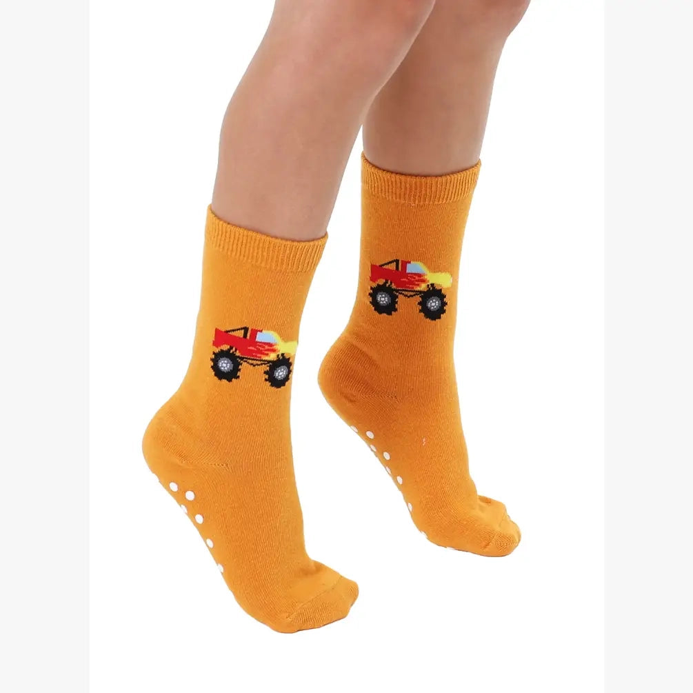 3D Packaged Kids Socks - Monster Trucks