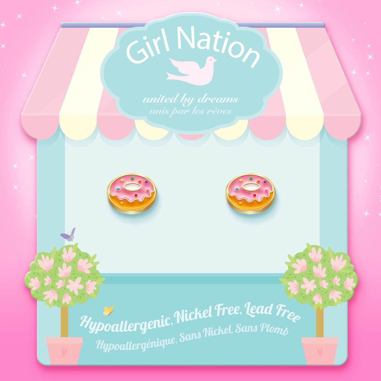 Sprinkle Donut Stud Earrings