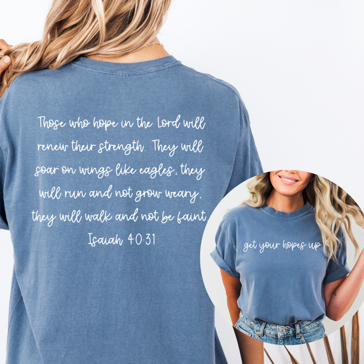 Get Your Hopes Up Isaiah 40:31 Faith Graphic Tee