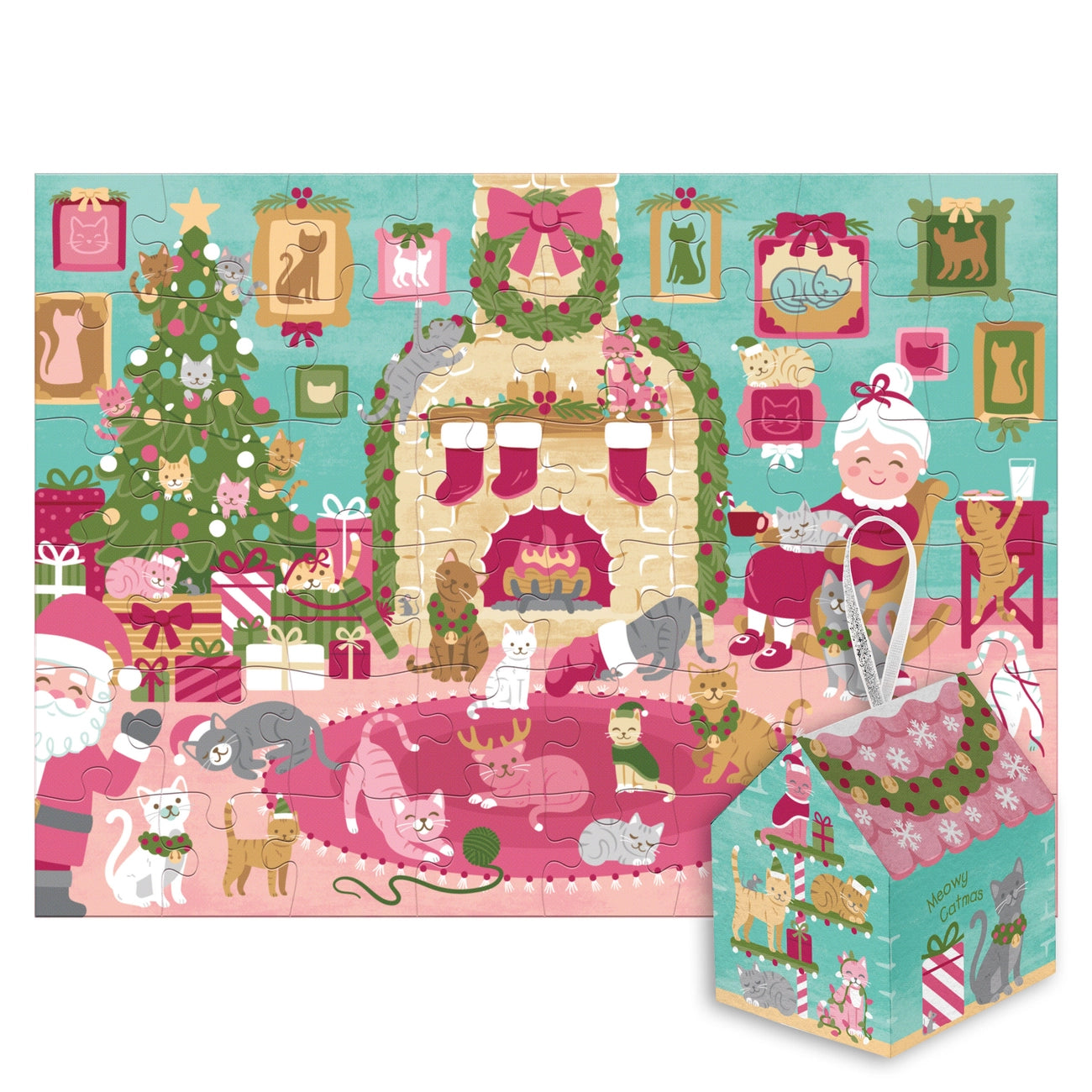 Ornament Puzzle Box - Christmas Cat