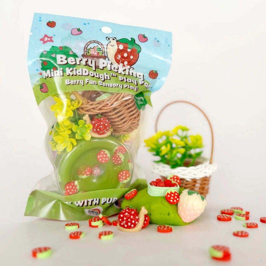 Berry Picking Sensory Mini Play Dough Play Kit