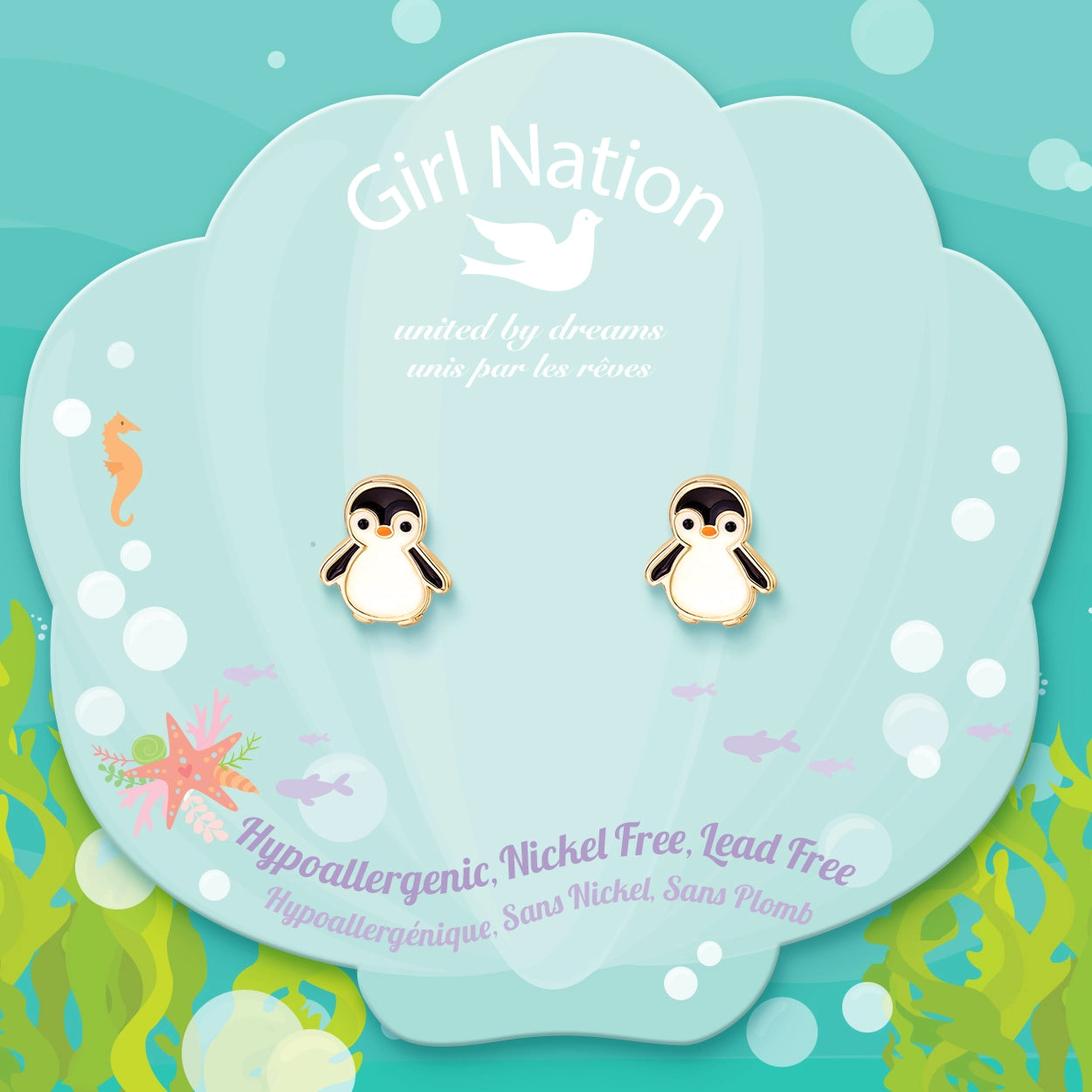 Penguin Stud Earrings