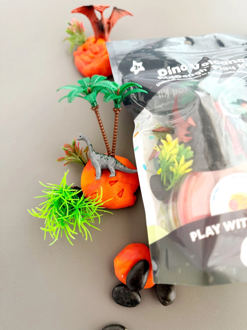 Dino Volcano Sensory Play Dough Play Kit