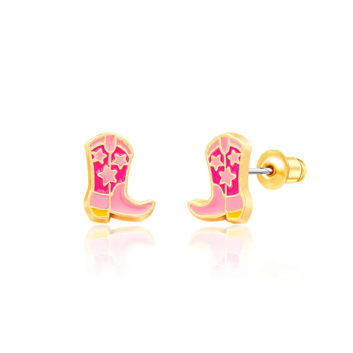 Cowgirl Boots Stud Earrings