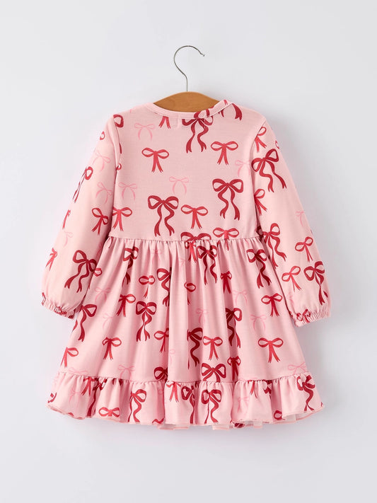Pink Bow Girls Dress