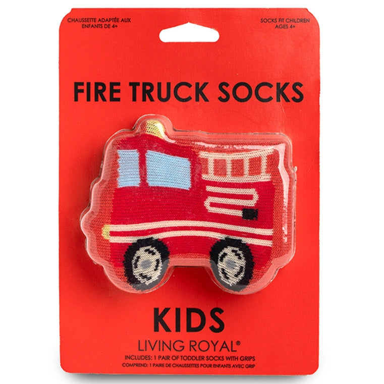 3D Packaged Kids Socks - Firetrucks