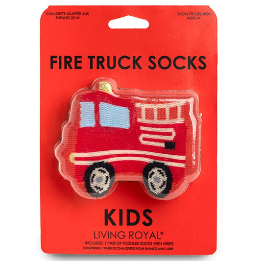 3D Packaged Kids Socks - Firetrucks