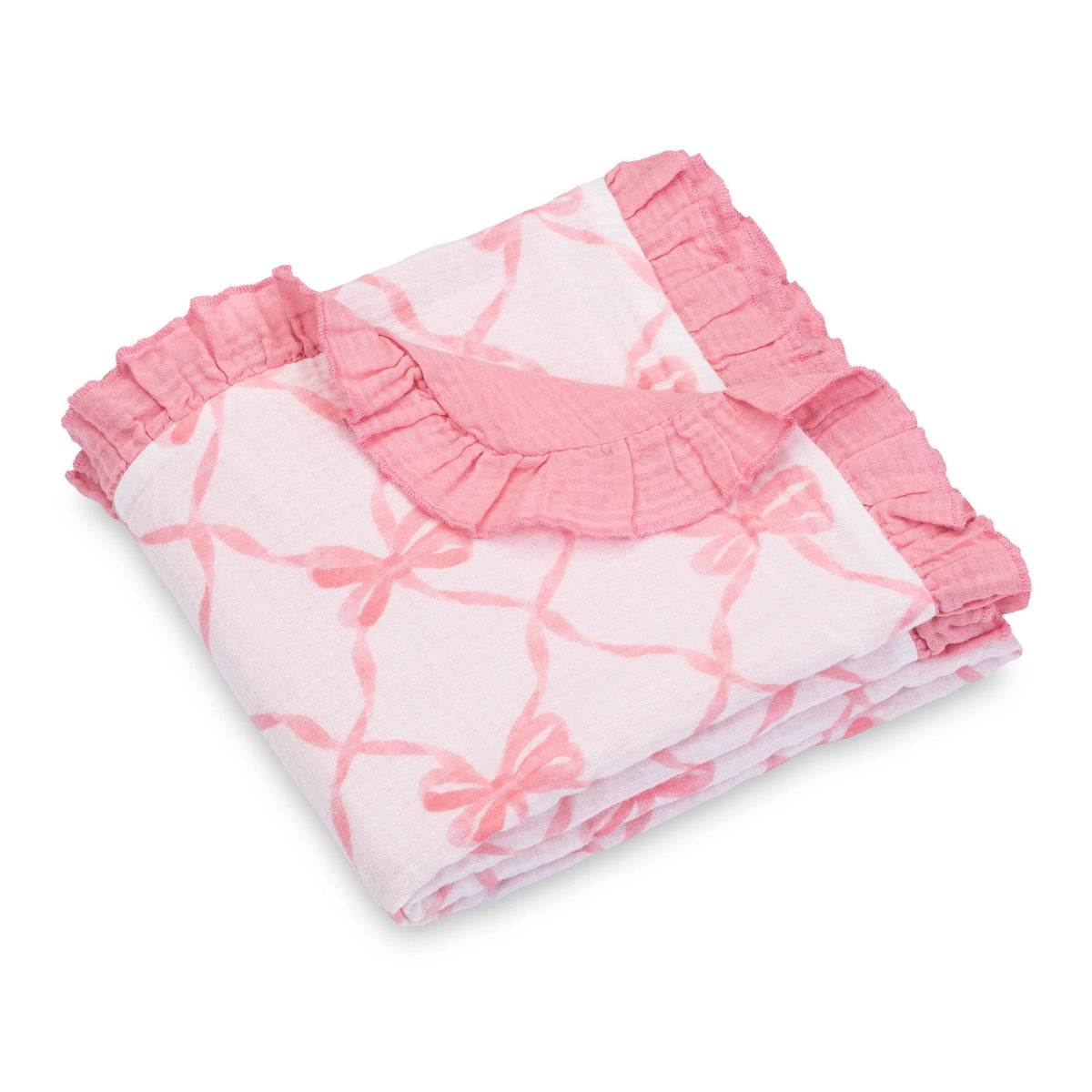 Ruffle Bow Muslin Quilt