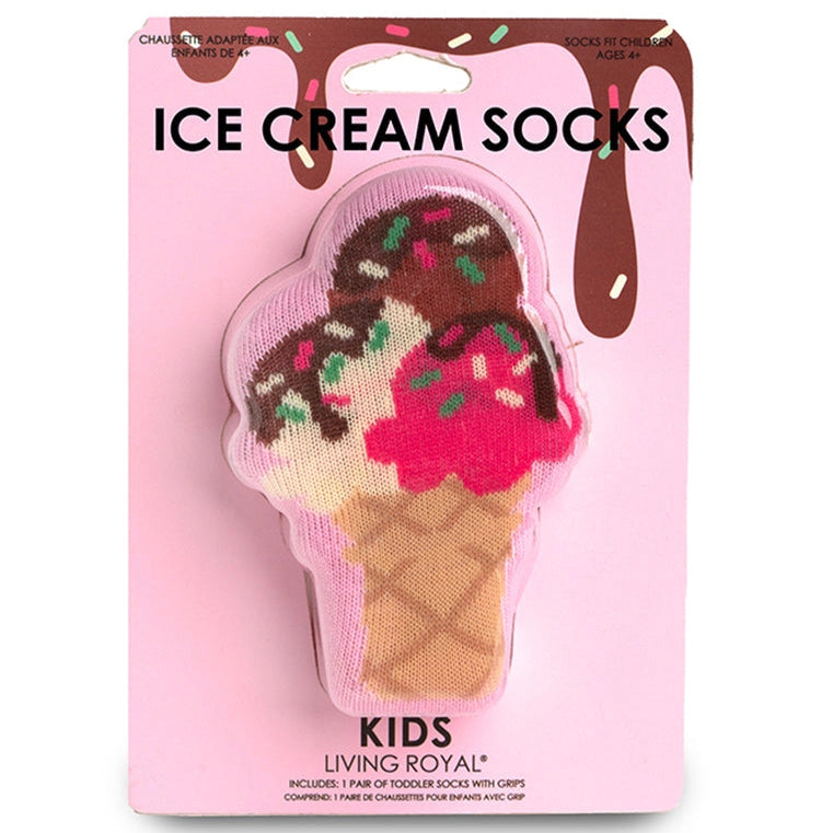 3D Packaged Kids Socks - Ice Cream