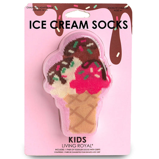 3D Packaged Kids Socks - Ice Cream