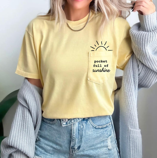 Pocket Full of Sunshine Pocket Graphic Tee