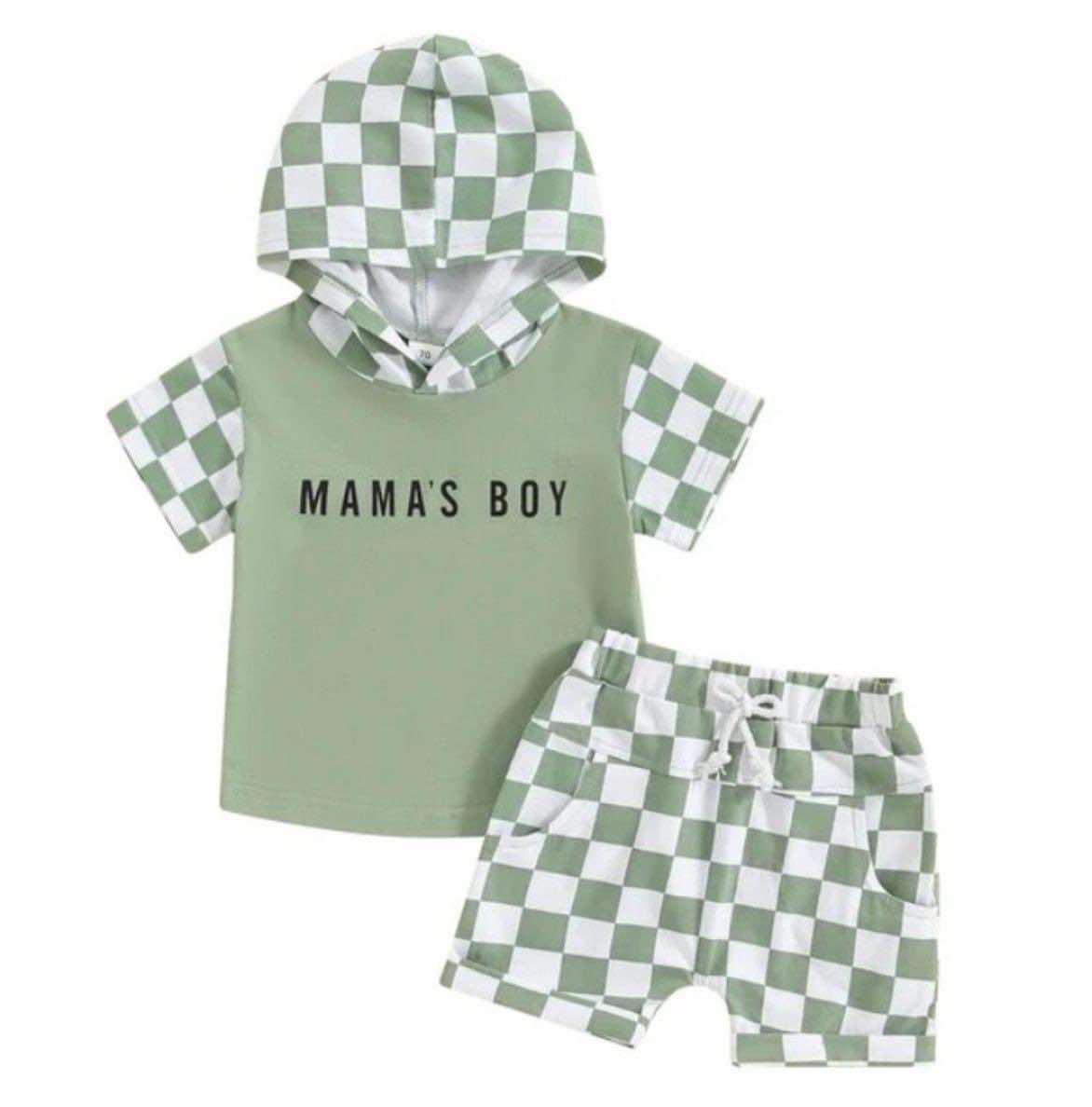 Mama's Boy Checkered Two Piece Set