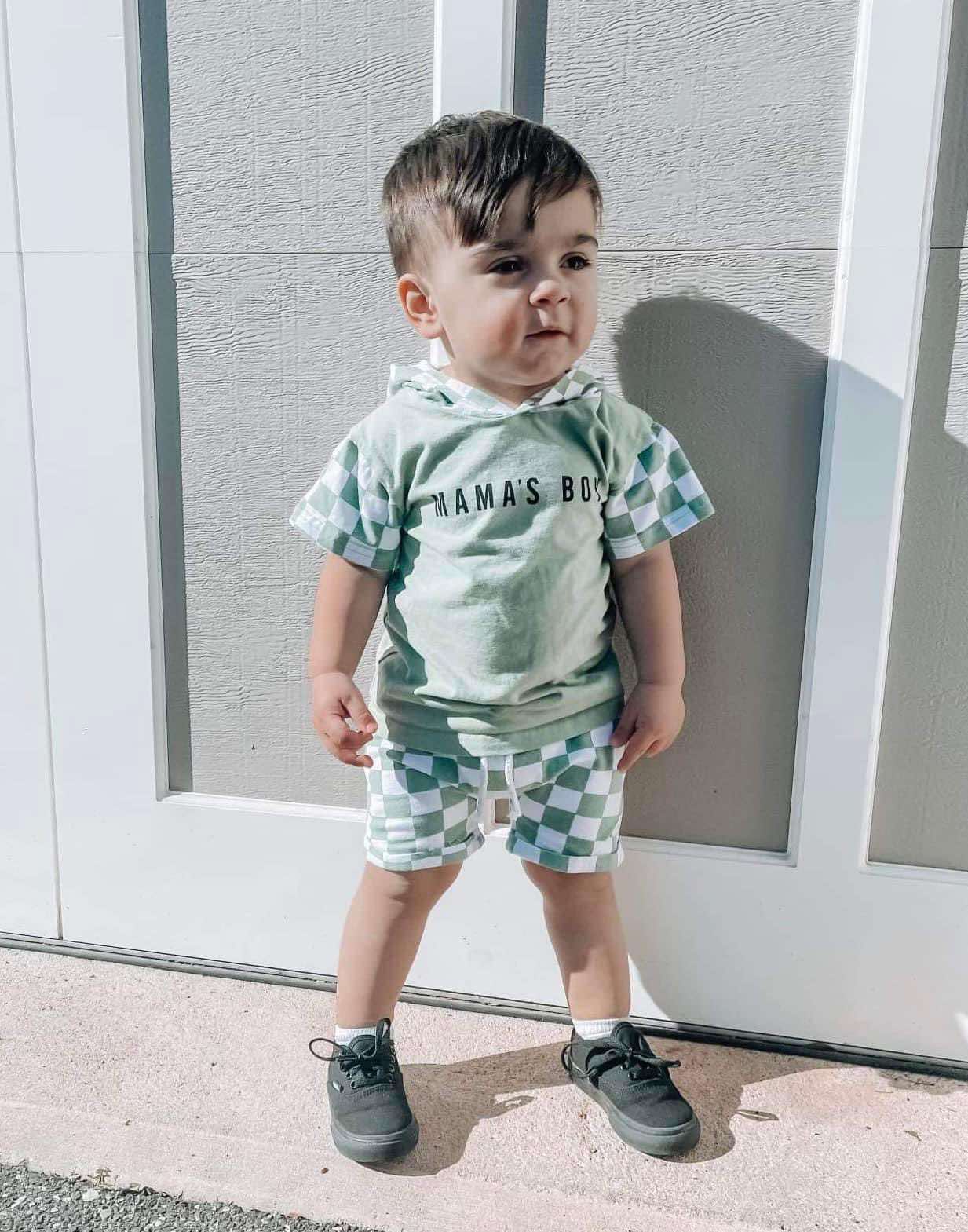 Mama's Boy Checkered Two Piece Set