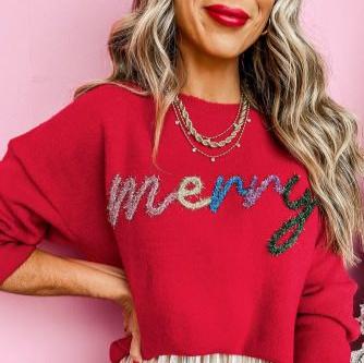 Merry Tinsel Sweater