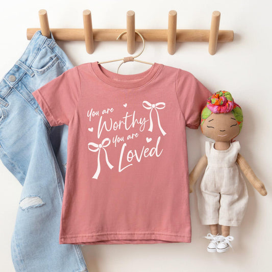 You Are Loved You Are Worthy Faith Youth Graphic Tee