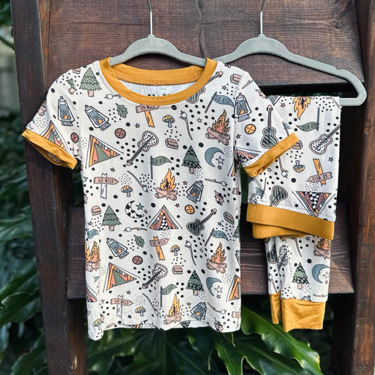 Gone Camping Bamboo Two Piece Pajamas