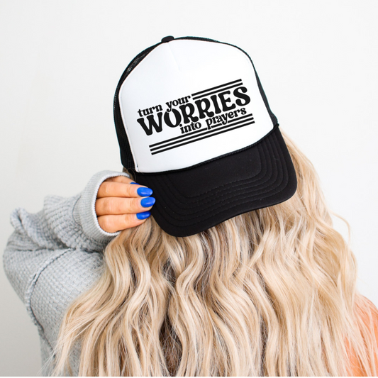 Turn Your Worries into Prayers Faith Foam Trucker Hat