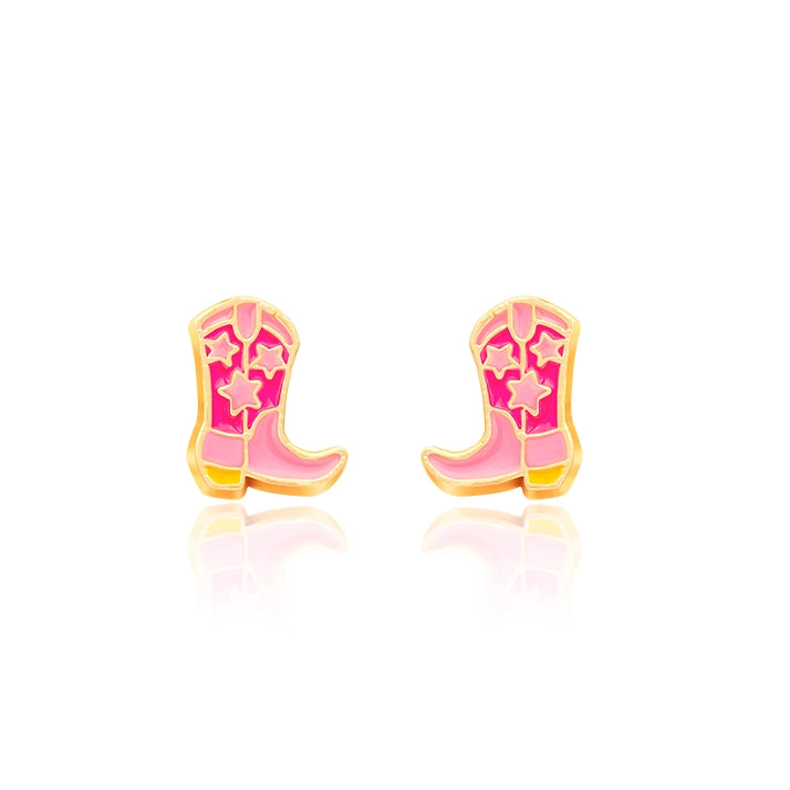 Cowgirl Boots Stud Earrings