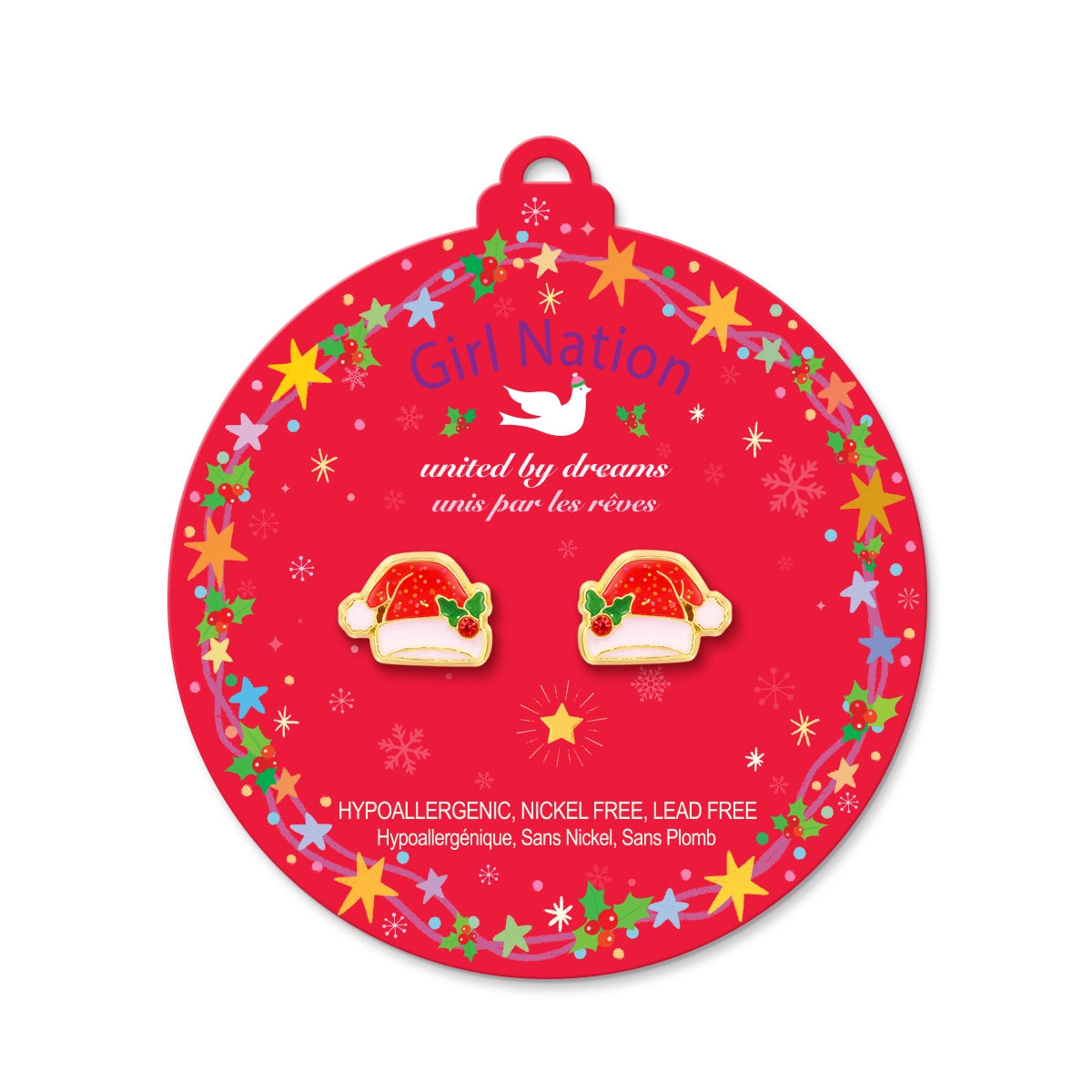 Santa Hat Stud Earrings