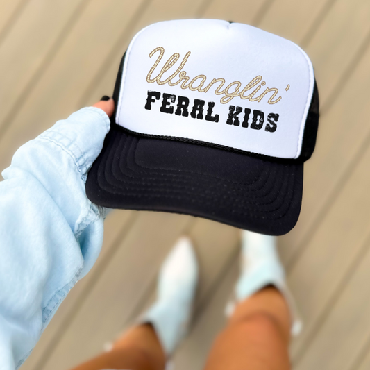 Wranglin' Feral Kids Western Foam Trucker Hat