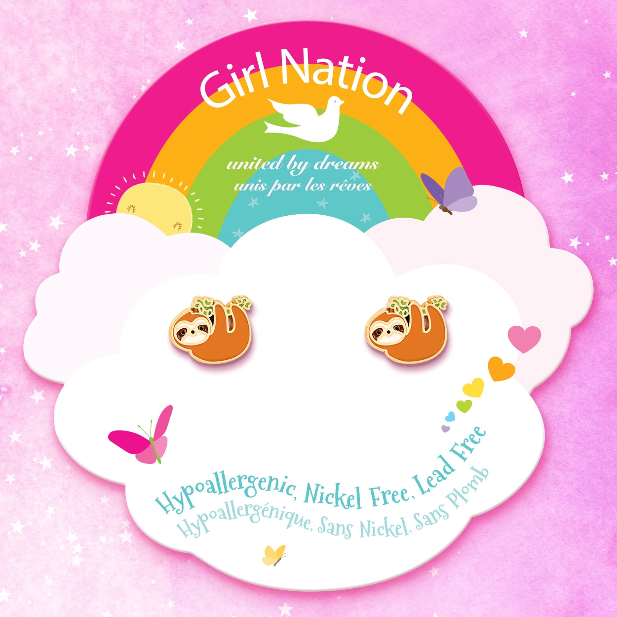 Sloth Stud Earrings