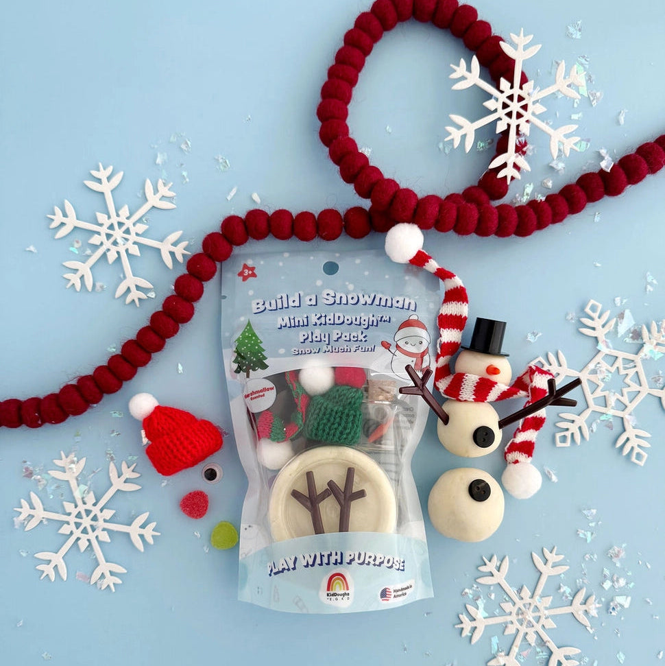 Build a Snowman Sensory Mini Play Dough Play Kit