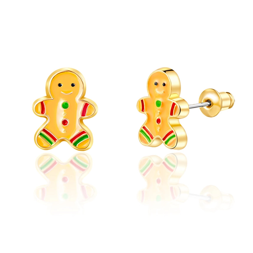 Gingerbread Stud Earrings