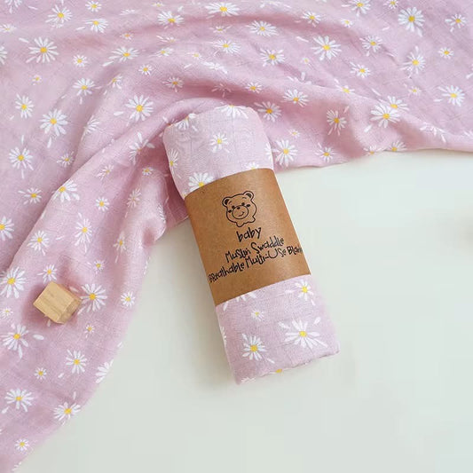 Daisies Muslin Baby Blanket
