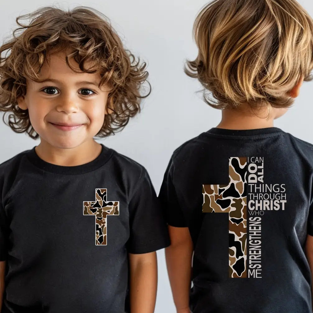 Camo Cross Youth Graphic Tee