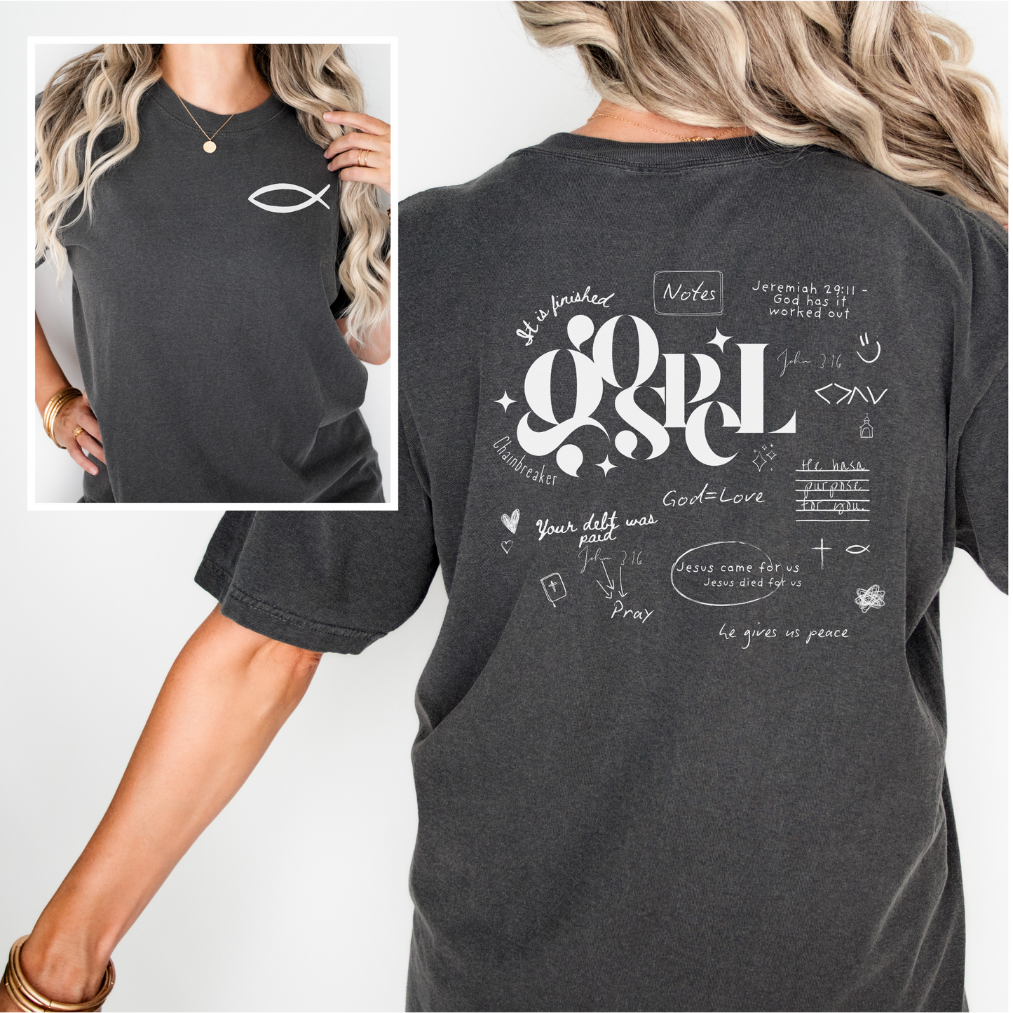 Sunday Gospel Notes Faith Graphic Tee
