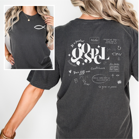 Sunday Gospel Notes Faith Graphic Tee