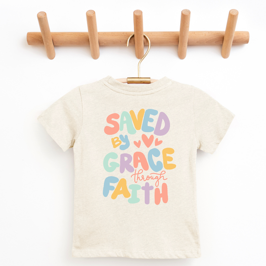 Saved by Grace Through Faith Youth Faith Graphic Tee