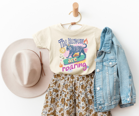 Heavens are Roaring Doodle Youth Faith Graphic Tee