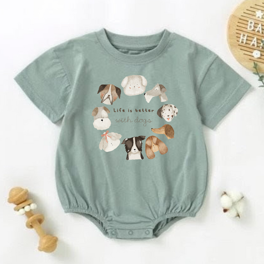 Life is Better with Dogs Bubble Romper