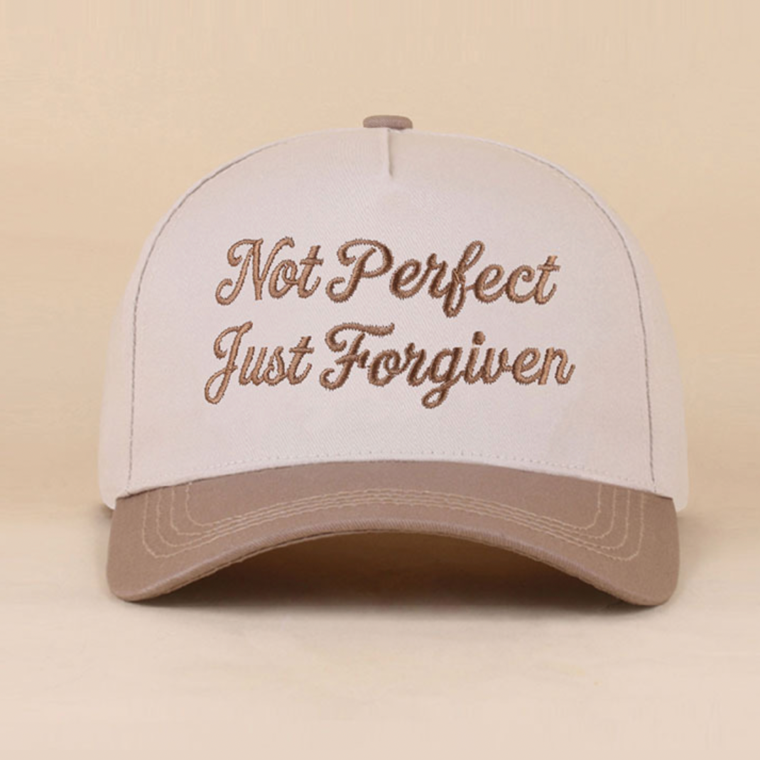 Just Forgiven Embroidered Canvas Hat