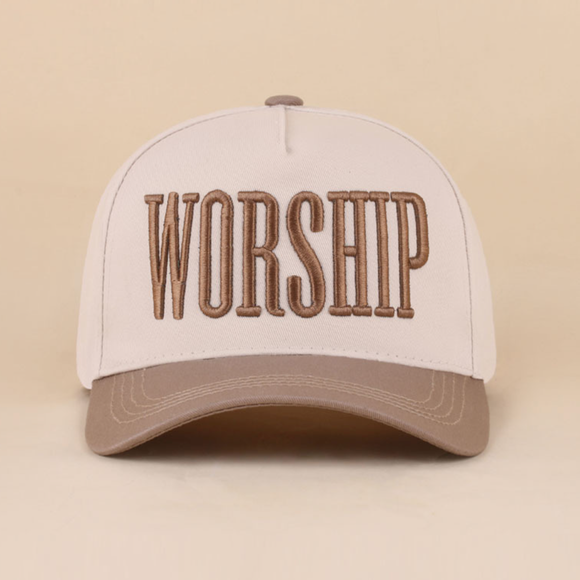 WORSHIP Embroidered Canvas Hat