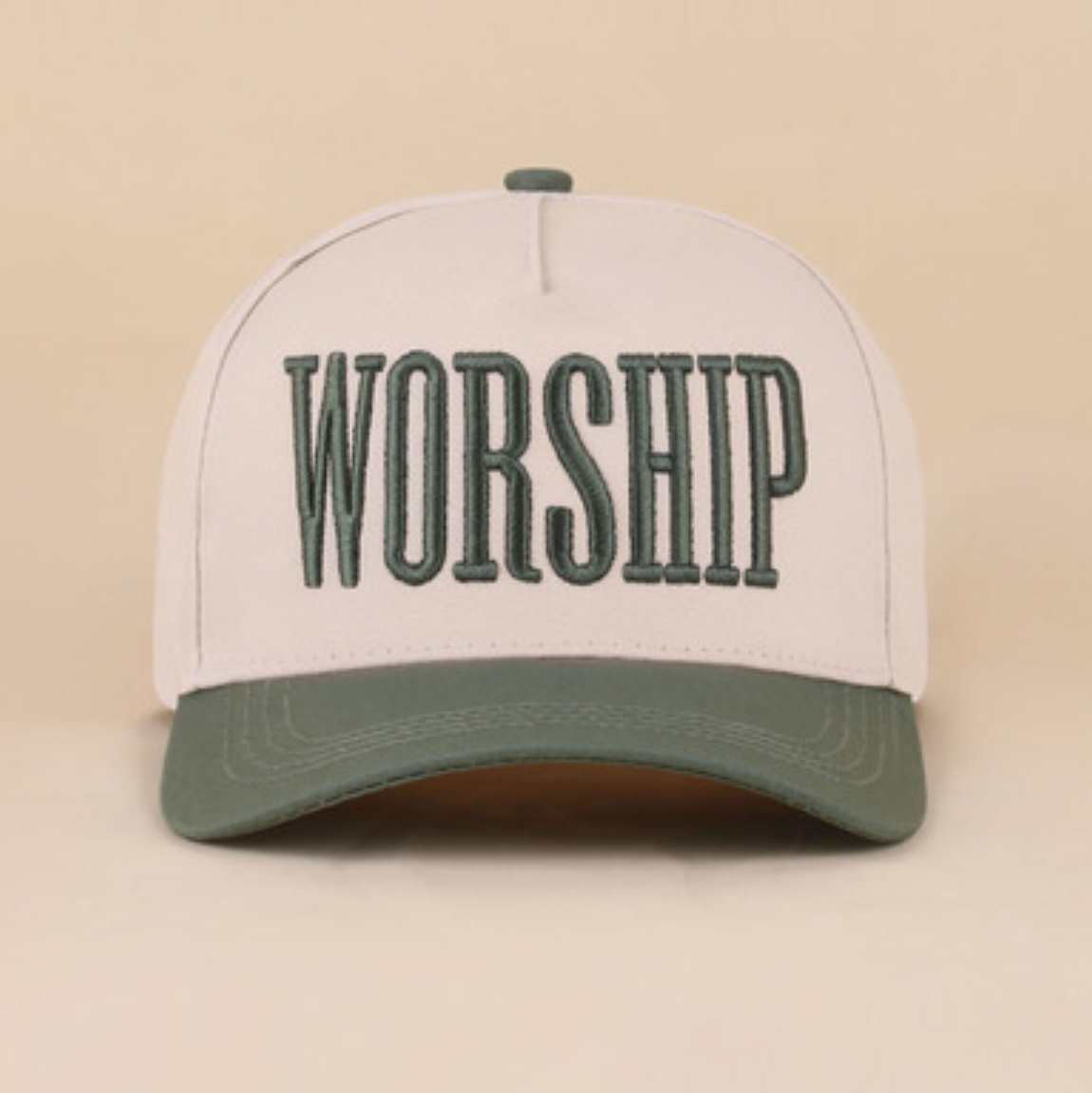 WORSHIP Embroidered Canvas Hat