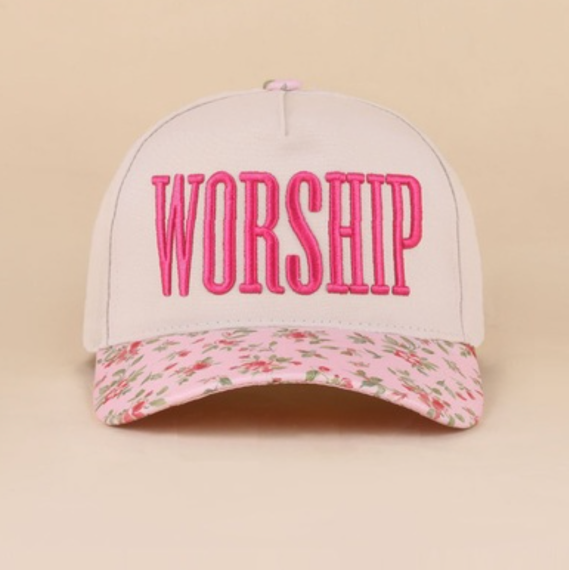 WORSHIP Embroidered Canvas Hat