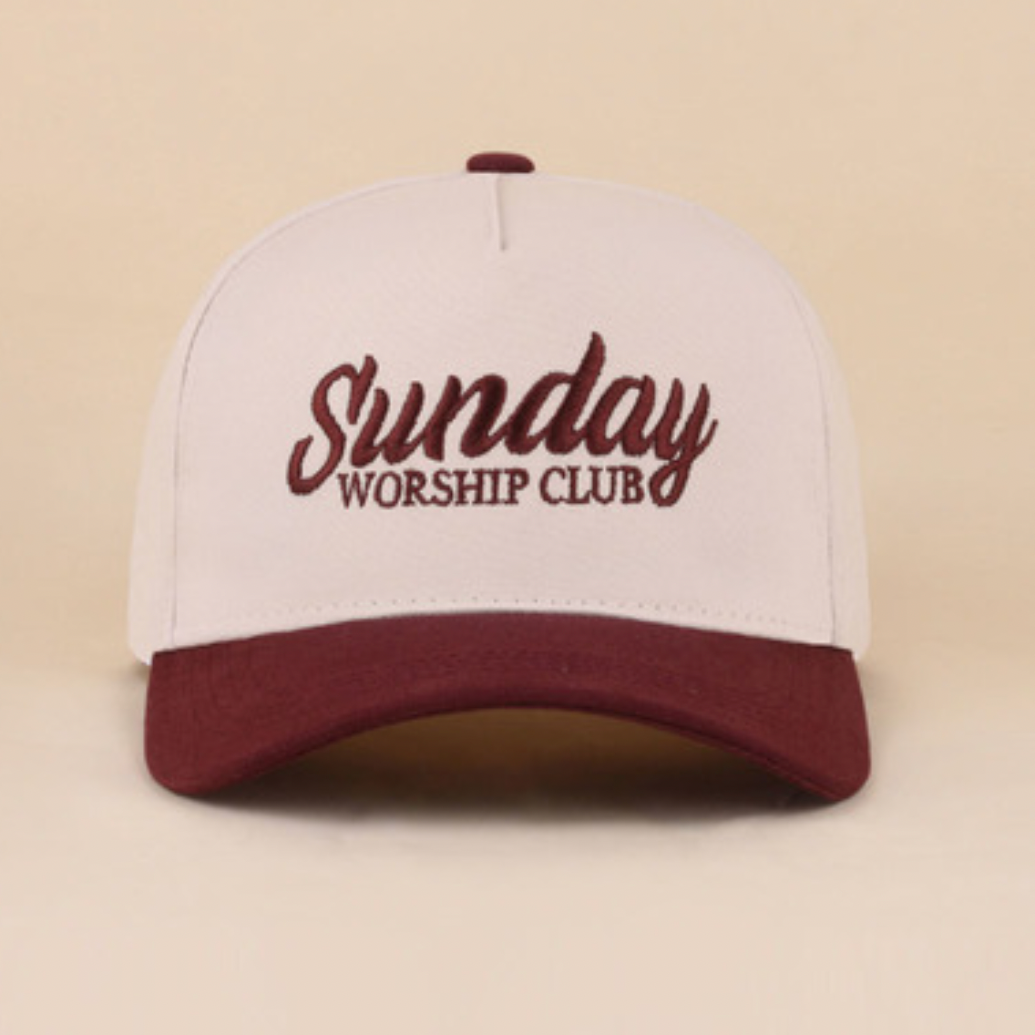Sunday Worship Club Embroidered Canvas Hat