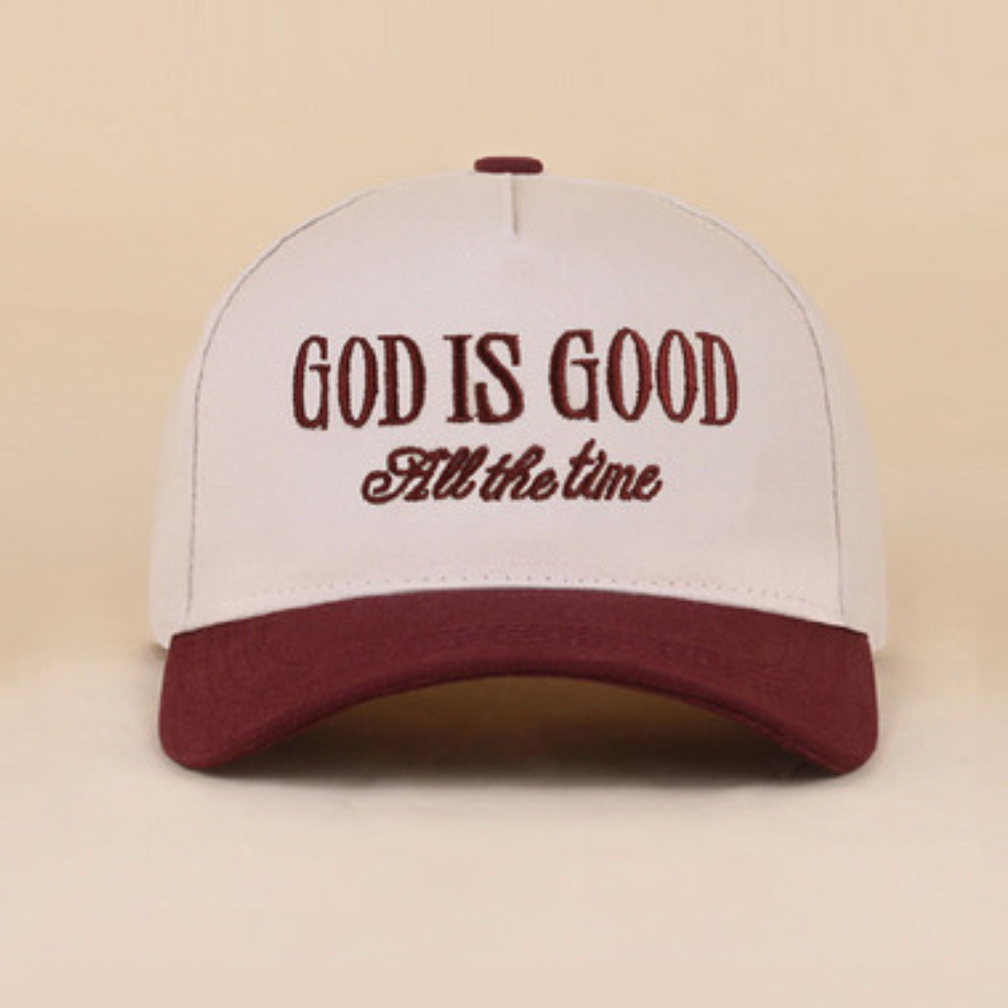 God is Good Embroidered Canvas Hat