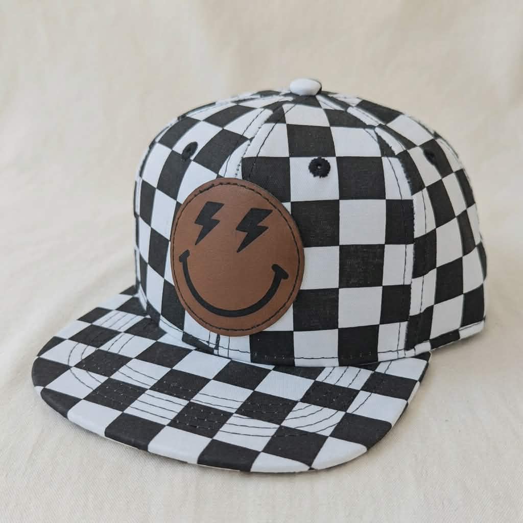 Bolt Face Leather Patch Kids Hat