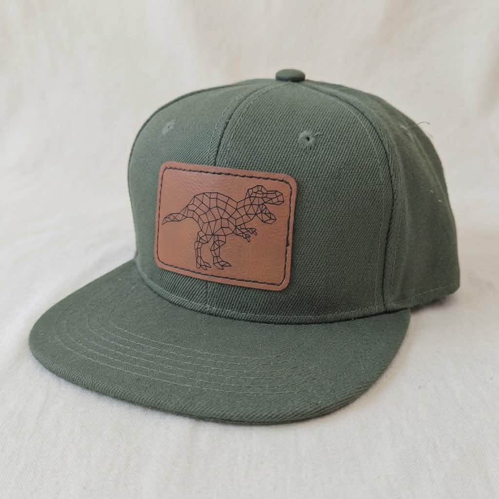 Dinosaur Leather Patch Kids Hat