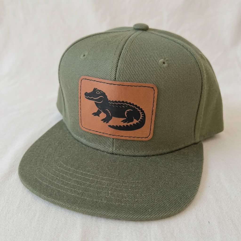 Alligator Leather Patch Kids Hat