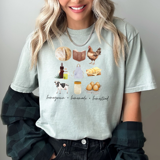 Homegrown Homemade Homestead Graphic Tee