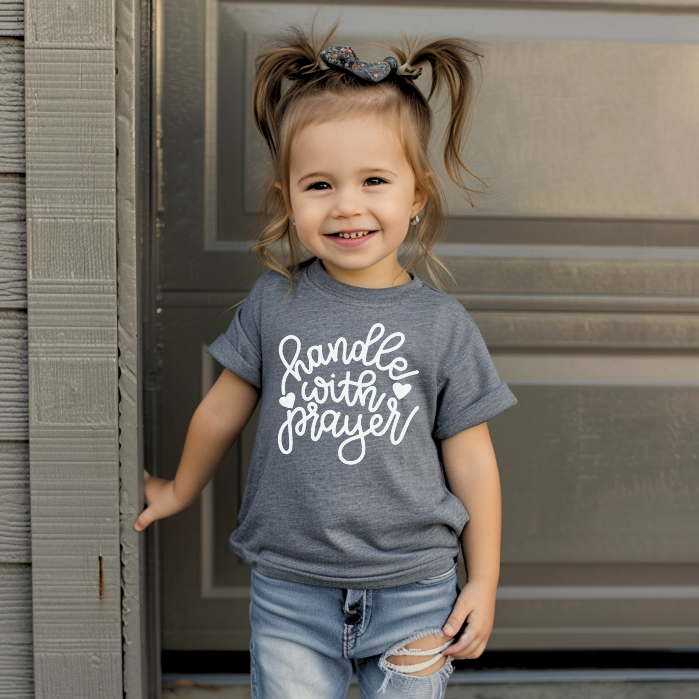 Handle with Prayer Youth Faith Graphic Tee