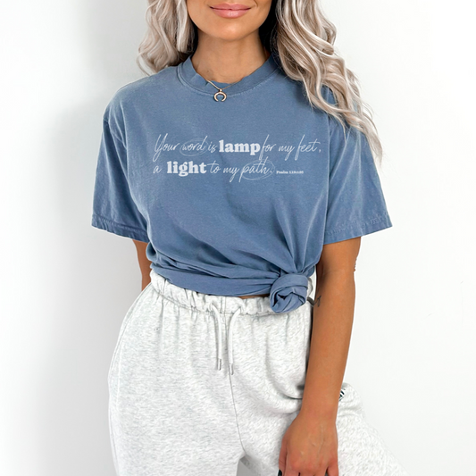 Your Word is Lamp for My Feet Faith Graphic Tee