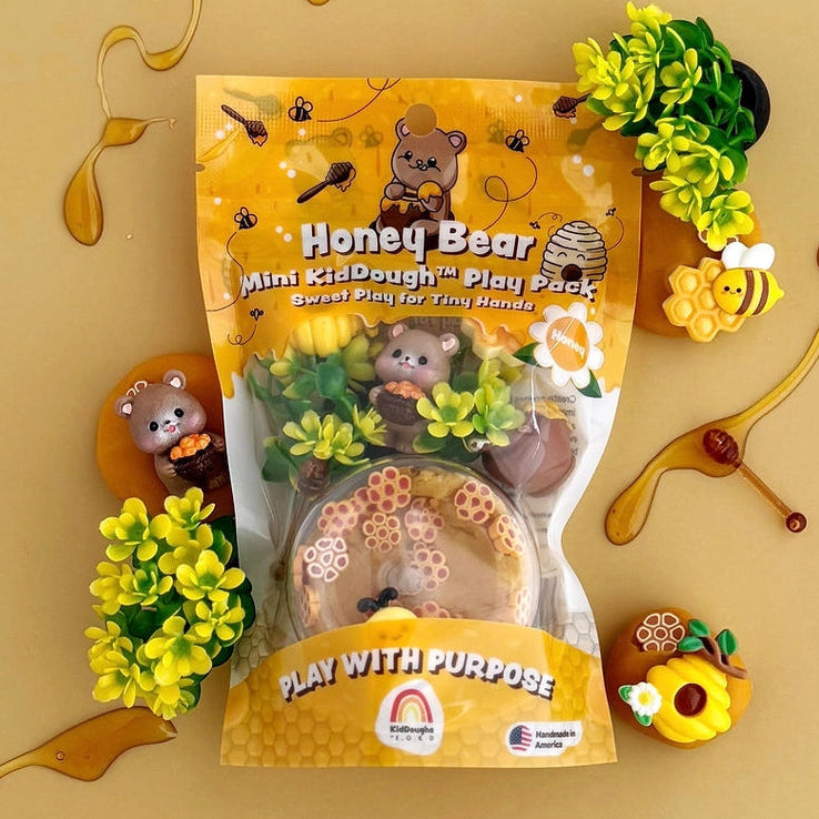 Honey Bear Sensory Mini Play Dough Play Kit