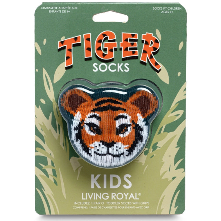 3D Packaged Kids Socks - Tiger Face