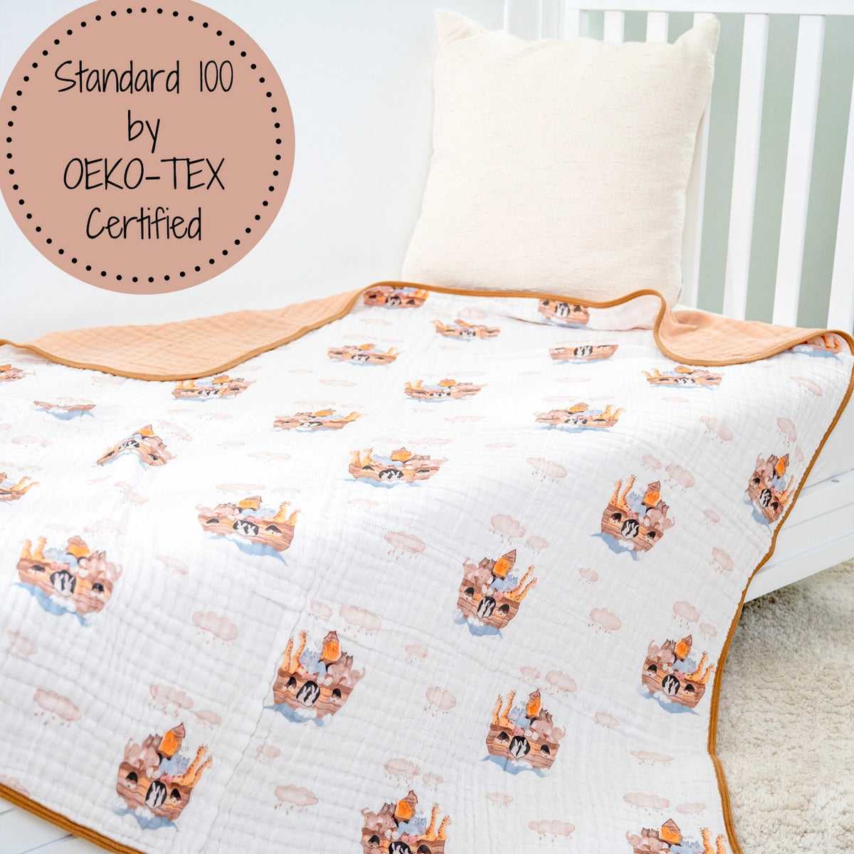 Noah's Ark Muslin Quilt
